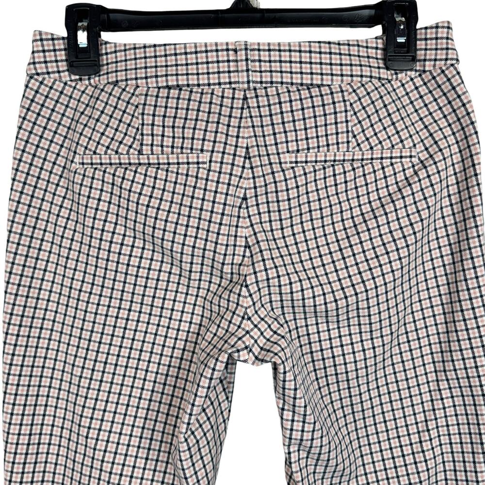 Banana Republic SZ 4 Sloan Dress Pants Mid-Rise Plaid Pockets Stretch Zip-Fly - Picture 5 of 9